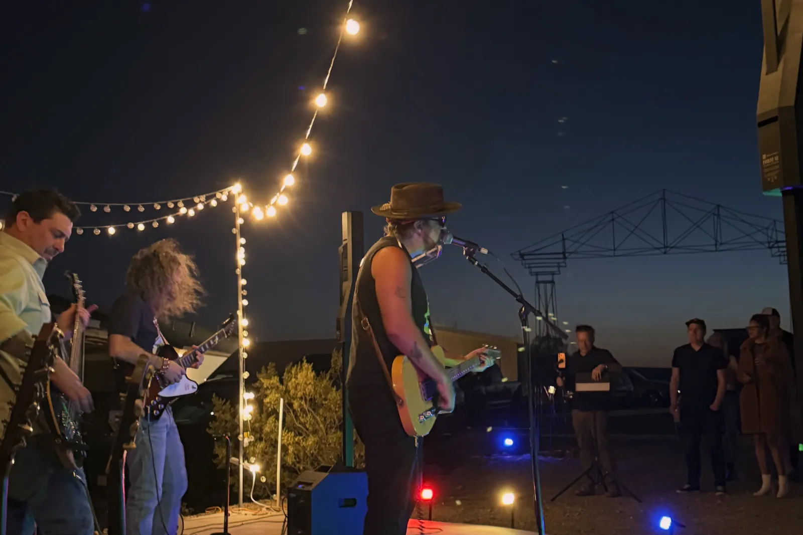 Full band playing the outdoor stage at Moon Rock Ranch